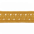 Traditional gold gota kinari border trim with woven paisley design